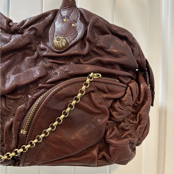 Juicy Couture Vintage Brown Leather Hobo Shoulder Bag - Picture 3 of 12